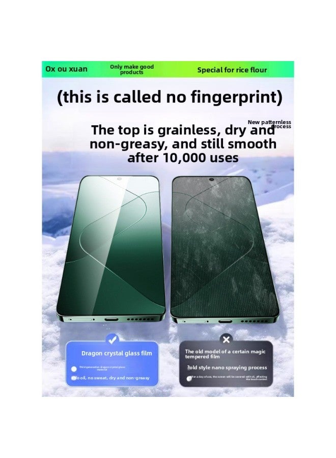 For Xiaomi 15 Tempered Film 15pro Mobile Phone Film For Xiaomi 14ultra Protective Film 14pro Anti-Peep Film-Colour:Second Postage Warehouse [8k Ultra Clear 1 Piece] Full Screen Coverage★Fingerprint Unlocks In Seconds✔Does Not Stick To Fingerprints-Size:For Xiaomi 14 Ultra  - Image 5