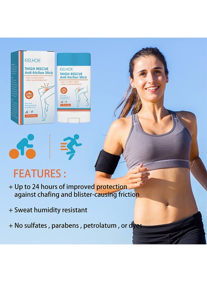 EELHOE Thigh Rescue Anti-friction Stick - Body Anti Chafe Balm Chafing Cream Thigh Rescue Friction Defense Anti Chafe Balm Prevent Rubbing Dry Skin for Wear, And Damage - Image 2