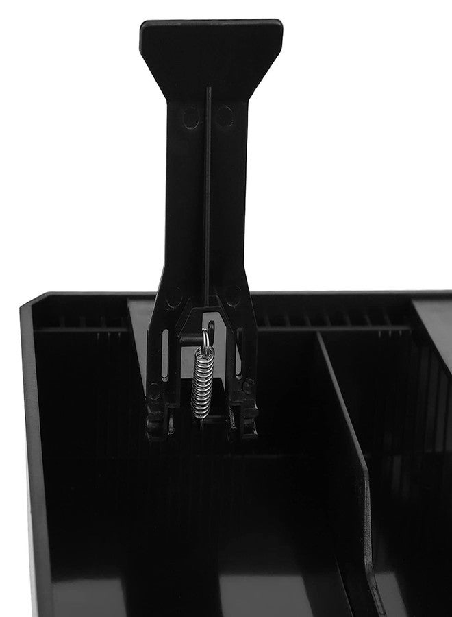 ZIPRON Plastic Cash Drawer Organizer Tray - Cashier Drawer Box with Coin Slot & Bill Counter - 4 Bill & 3 Coin Compartments - Petty Cash Money Storage Box (4 Slot Case Drawer) - Image 3