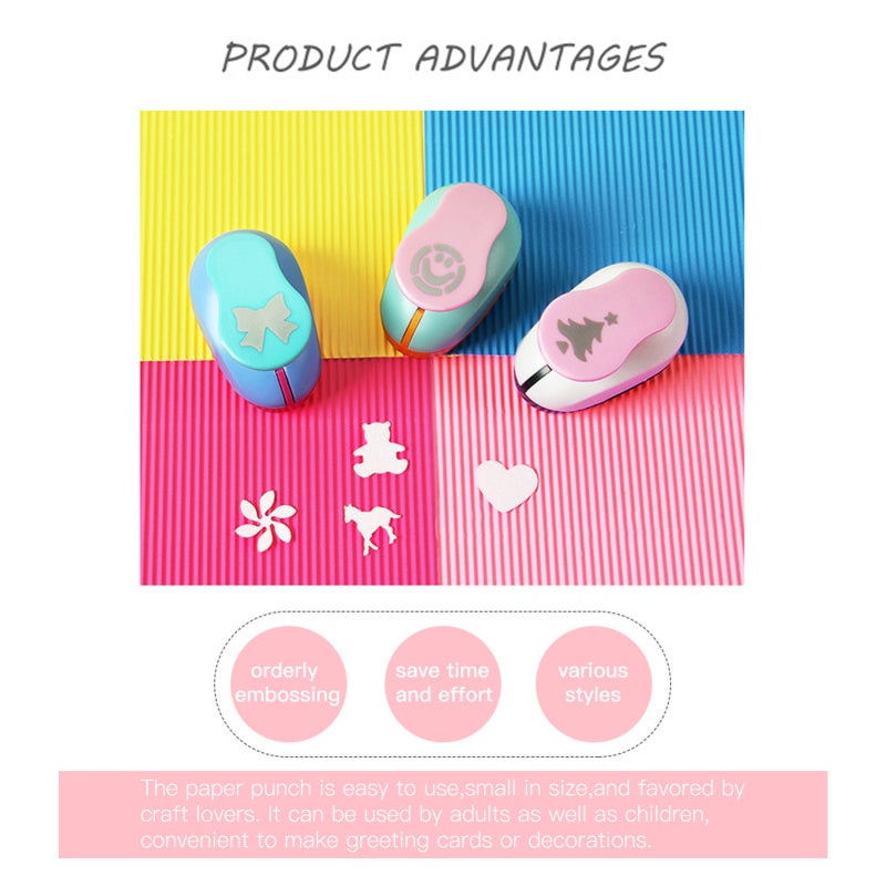 Mini Hole Puncher - Lightweight Labor-Saving Spring-Action Lever Stainless Steel Cut Safe Plastic Shell for Kids Art Craft Scrapbook Journaling Projects - Image 5