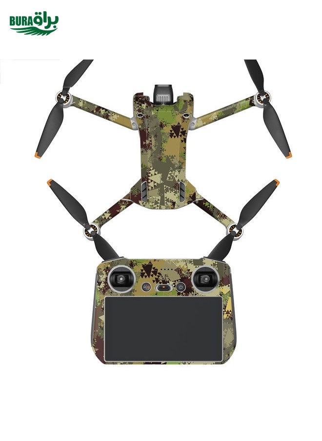 BURAQ Full Surround Style Waterproof  Sticker For DJI Mini 3 Pro RC With Screen Version(Mn3-05)  - Image 1