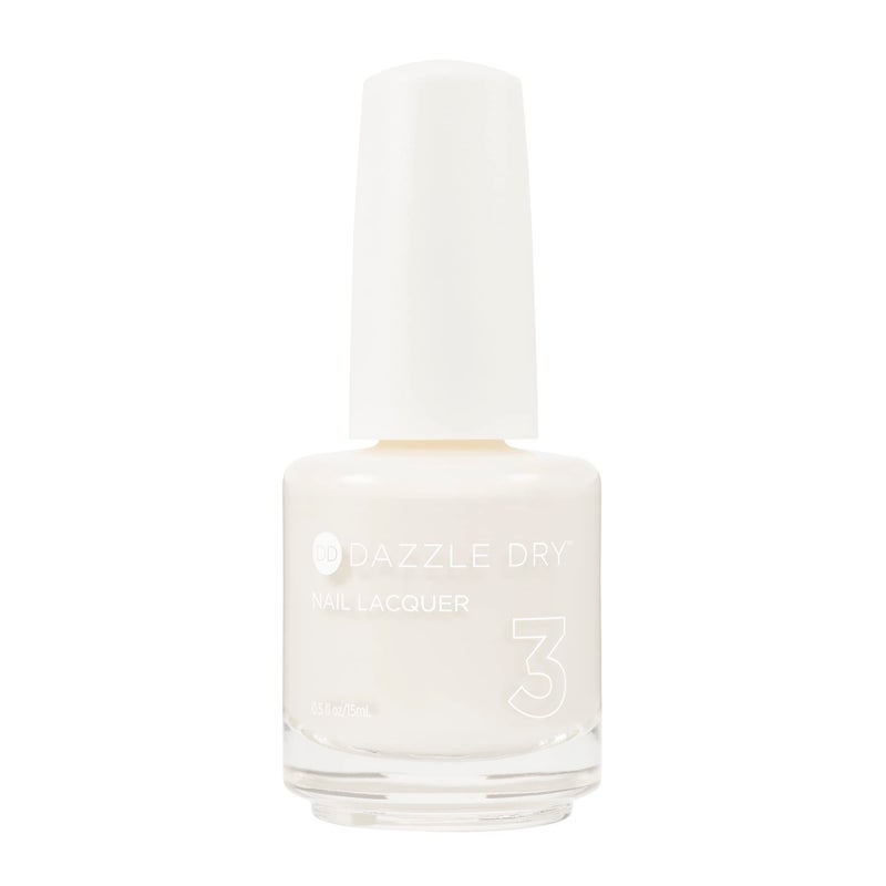 Dazzle Dry Nail Lacquer (Step 3) - At First Blush - A pale, subtle off-white. Full coverage cream. (0.5 fl oz) - Image 1