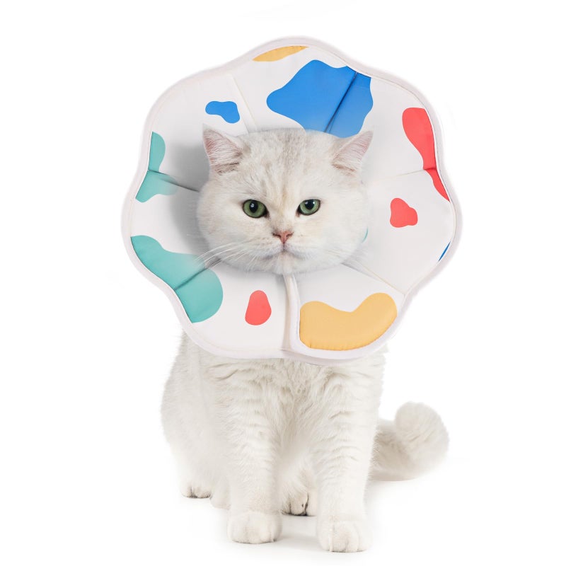 Avont Soft Cat Recovery Cone Collar Adjustable Lightweight Kitten ECollar for Small Dogs Comfortable Neck Donut Stop Licking Scratching After Surgery CowL - Image 2