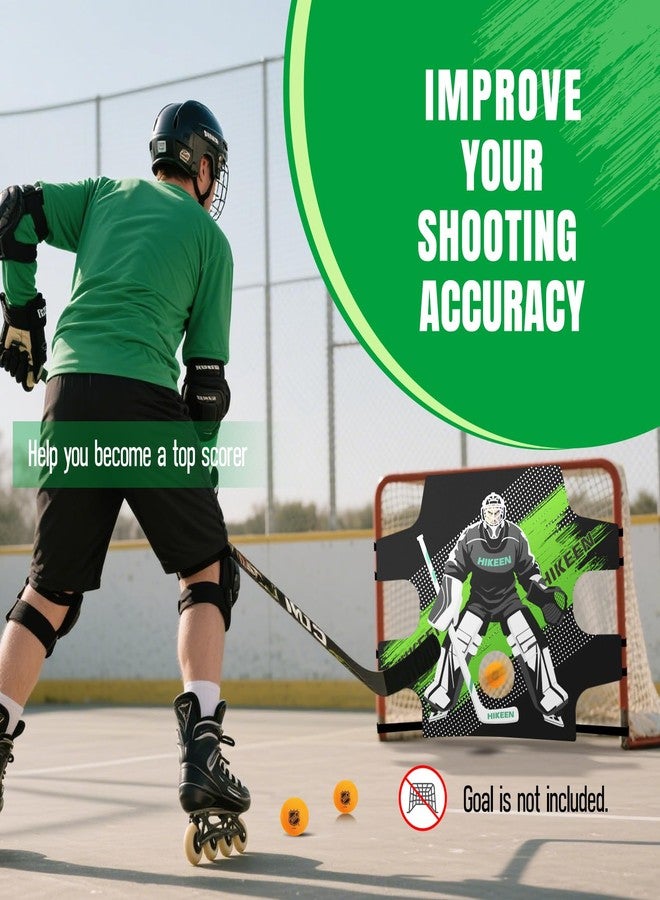 Hikeen Premium Hockey Goalie Shooting Target Tear - Proof Hockey Goal Practice Target with 7 Target Holes - Street Hockey & Ice Hockey Net Goalie Target for Practicing Shooting Accuracy 54IN - Image 5