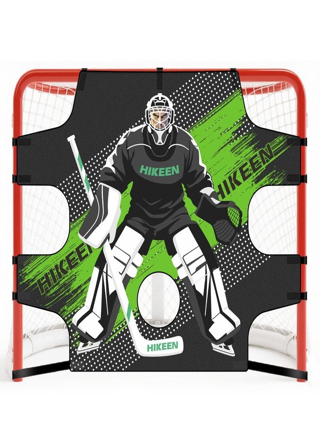 Hikeen Premium Hockey Goalie Shooting Target Tear - Proof Hockey Goal Practice Target with 7 Target Holes - Street Hockey & Ice Hockey Net Goalie Target for Practicing Shooting Accuracy 54IN - Image 1