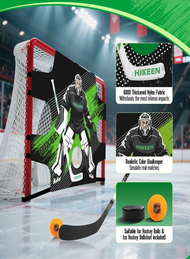 Hikeen Premium Hockey Goalie Shooting Target Tear - Proof Hockey Goal Practice Target with 7 Target Holes - Street Hockey & Ice Hockey Net Goalie Target for Practicing Shooting Accuracy 54IN - Image 3