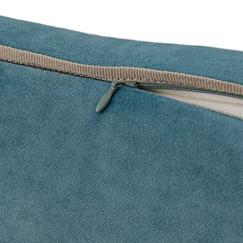 KINGROSE Solid Velvet Decorative Throw Pillowcase Luxury Soft Cushion Cover for Sofa Couch Chair 14 x 24 Inches Blue - Image 3