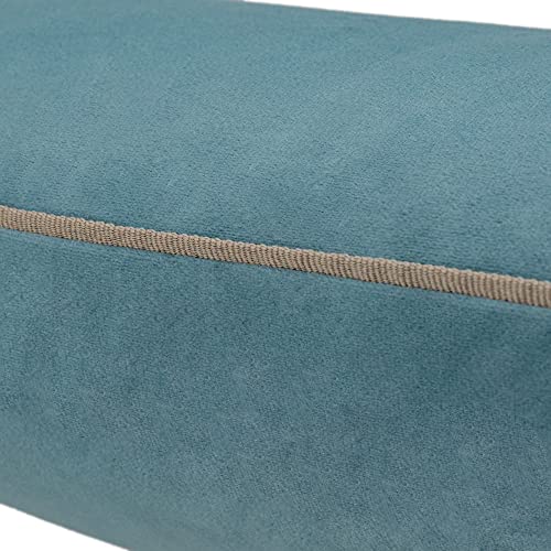 KINGROSE Solid Velvet Decorative Throw Pillowcase Luxury Soft Cushion Cover for Sofa Couch Chair 14 x 24 Inches Blue - Image 2