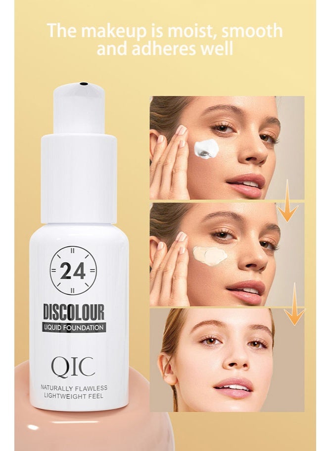 QIC Flawless Liquid Foundation for Women – Full Coverage, Long-Lasting, Lightweight & Natural Finish - Image 3