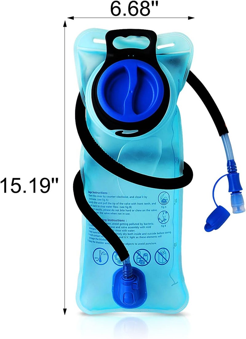 3L 2L 1.5L Hydration Bladder, Upgraded Leak Proof 50OZ/ 70OZ/ 100OZ 3 Liter Water Reservoir for Most Hydration Pack Replacement with Quick Release Insulated Tube u0026 Auto Shut-Off Valve Outdoor - Image 5