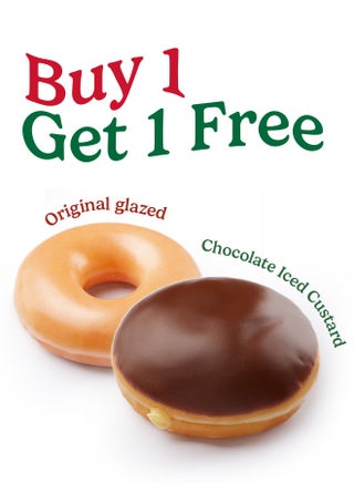 Chocolate Iced Custard Filled Doughnut Buy 1 Get 1 Free