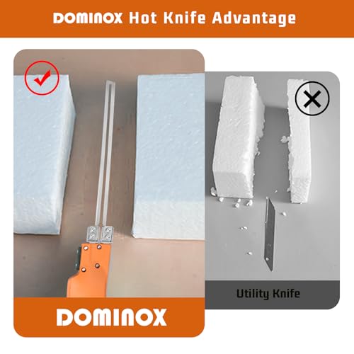 Dominox Hot Knife Foam Cutter, Styrofoam Cutter with Accessories, Professional Foam Cutting Tool for EPP, EPS, XPS, EVA, EPE, PU, KT Board, Sponge, Nylon - Image 2
