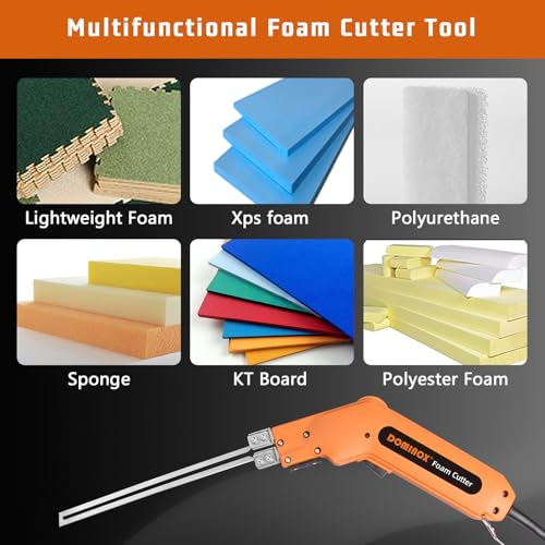 Dominox Hot Knife Foam Cutter, Styrofoam Cutter with Accessories, Professional Foam Cutting Tool for EPP, EPS, XPS, EVA, EPE, PU, KT Board, Sponge, Nylon - Image 3