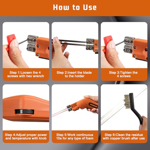 Dominox Hot Knife Foam Cutter, Styrofoam Cutter with Accessories, Professional Foam Cutting Tool for EPP, EPS, XPS, EVA, EPE, PU, KT Board, Sponge, Nylon - Image 5