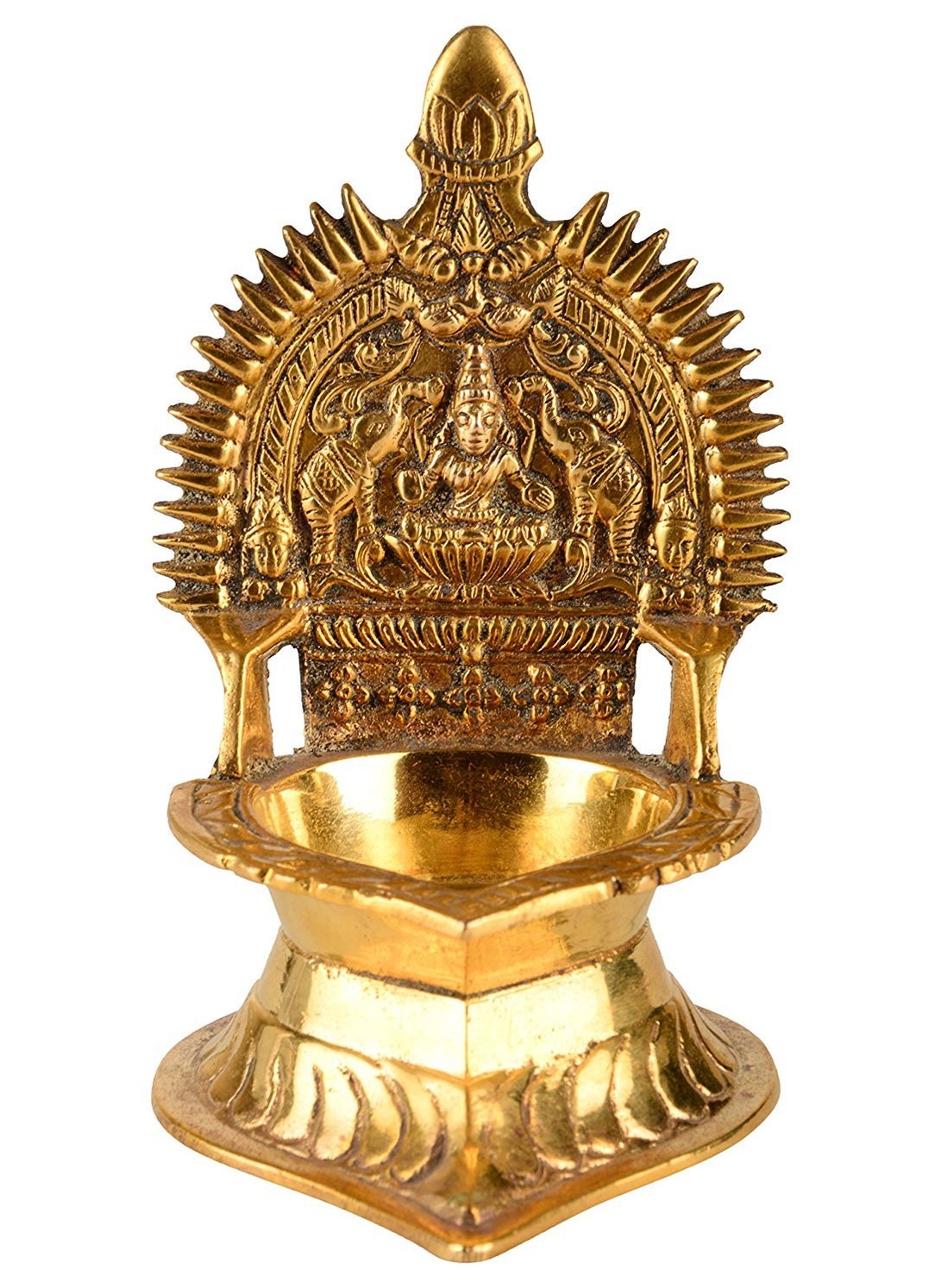 Idol Collections Dattatreya Brass Lakshmi Diya Height 55 I Home Decor  - Image 1