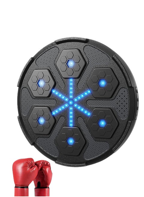 Home Smart Sports Fitness Boxing Trainer for Boxing Wall Target Training, with Bluetooth Link and RGB Lighting Function (With a Pair of Gloves)