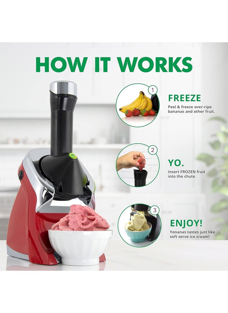 AZRMOH AZRMOH Fruit Frozen Dessert Maker DIY Healthy Soft Serve sorbets Smoothie Maker Machine Vegan Ice Cream Maker with Receipe Book Frozen Yogurt Maker For Home standard  - Image 5