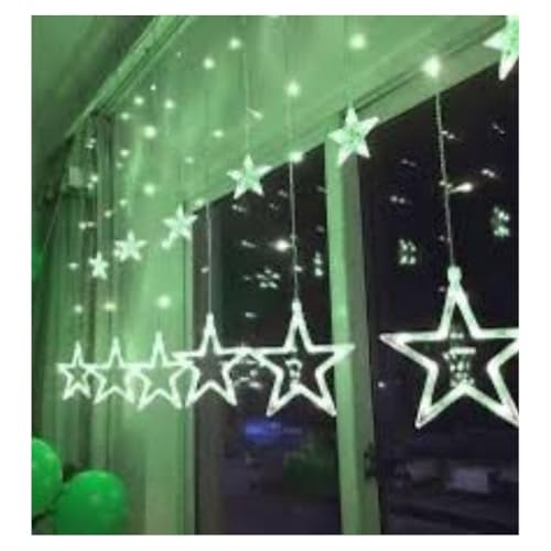 KHIZAR 6+6 Star Curtain Led Light Christmas Decoration Festival Occassional Diwali Ramadan Ganpati New Year Party Decor Led Lightings (Multi) - Image 5