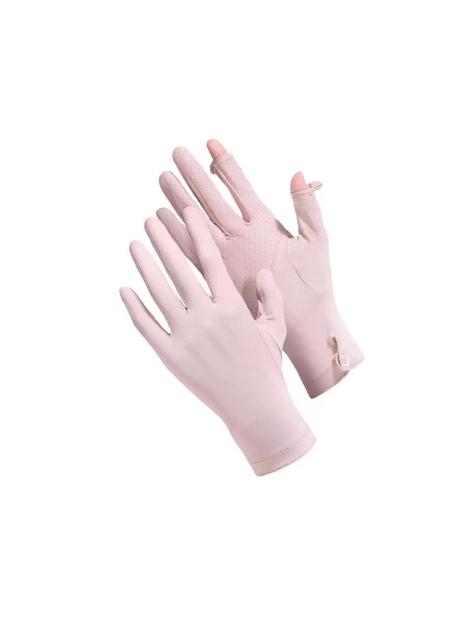 Generic Summer Ice Silk Sun Protection Gloves Are Suitable For Driving 、Cycling And Outdoor Sports  - Image 1