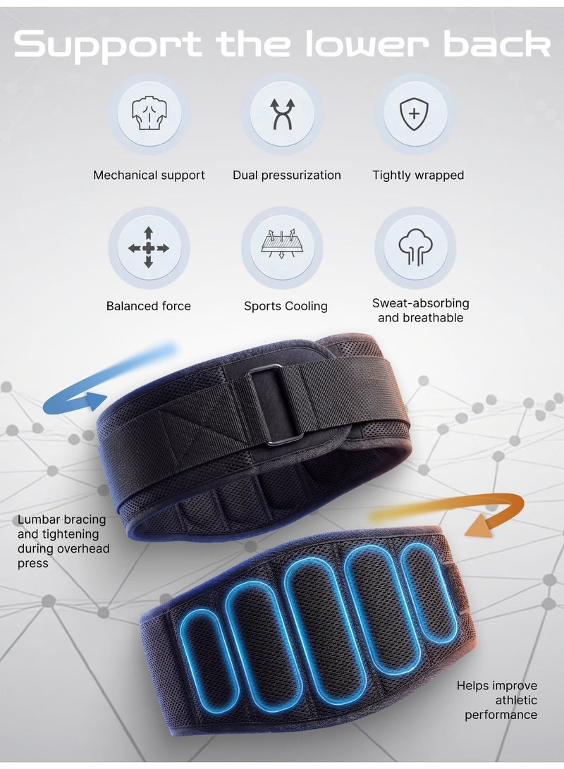 ZONIX Lumbar Support Belt with 360° Full-Wrap Design, 5 Support Pads ,Dual Pressurization ,26° Physiological Curve Correction ,The All-in-One Choice for Squats, Deadlifts, Daily Lumbar Care, and Rehabilitation Protection - Image 2