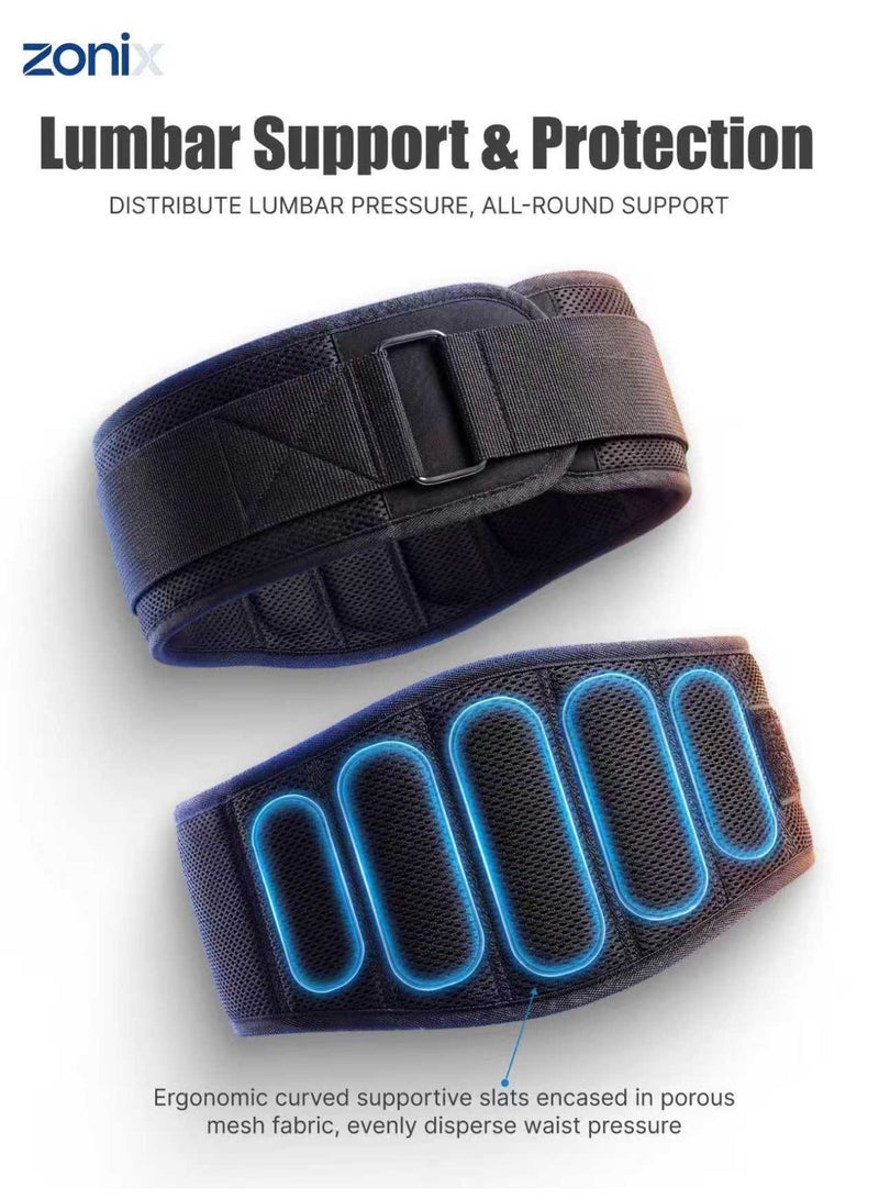 ZONIX Weight Lifting Belt, 360° Full-Wrap Design with 5 Support Pads & Dual Pressurization, Ideal for Deadlifts, Squats, Weight Training, Daily Lifting, Daily Lumbar Care, and Rehabilitation Protection - Image 1