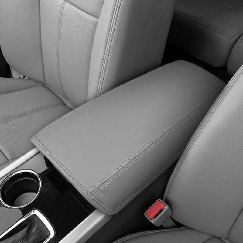 DEYTOP Center Console Cover for Ford Edge 2011-2014 Accessories Armrest Cover for 2013 Ford Edge Accessories Anti-Scratch Leather Armrest Pad Protector (Gray) - Image 1