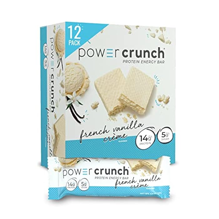 Power Crunch Protein Wafer Bars, High Protein Snacks with Delicious Taste, French Vanilla Creme, 1.4 Ounce (12 Count) - Image 1