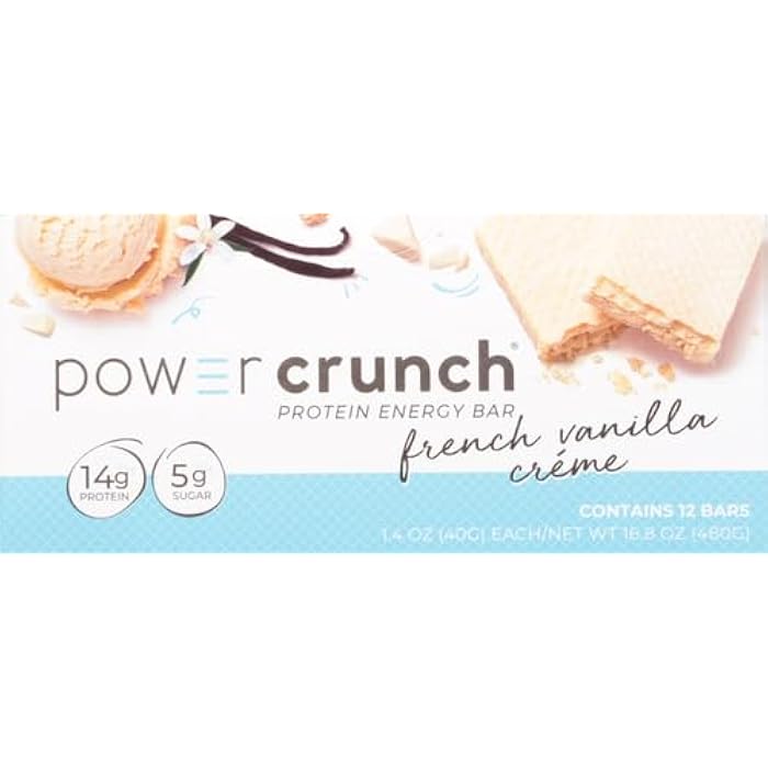 Power Crunch Protein Wafer Bars, High Protein Snacks with Delicious Taste, French Vanilla Creme, 1.4 Ounce (12 Count) - Image 2