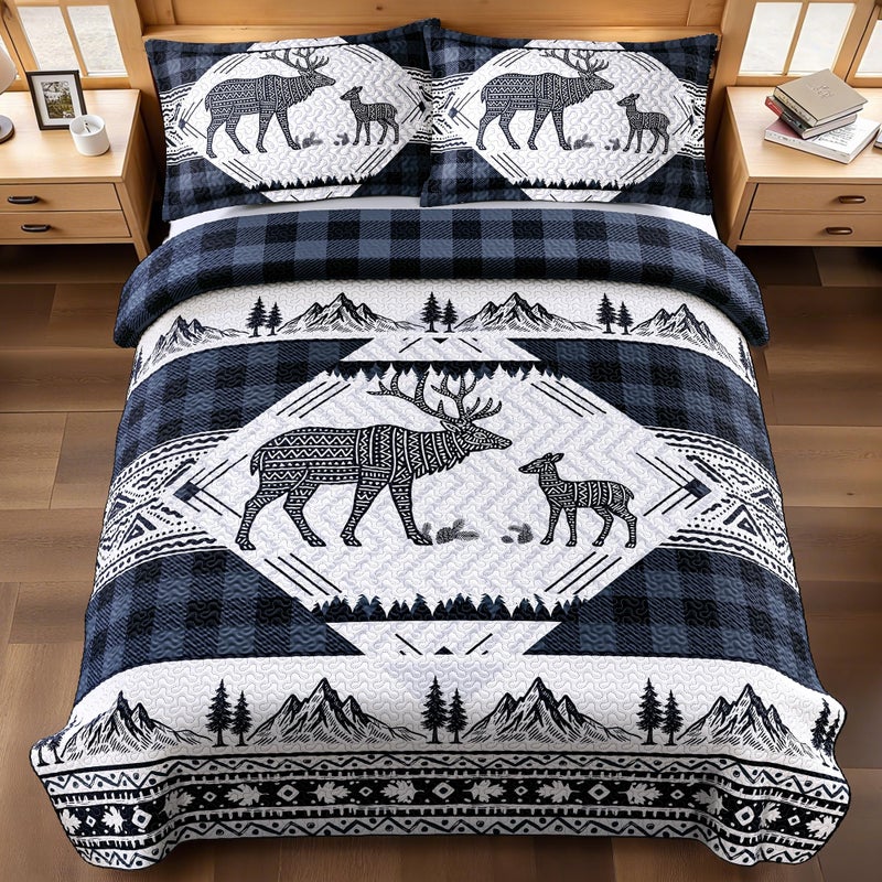 Tritard Cabin Quilt Sets, King Size - Image 1