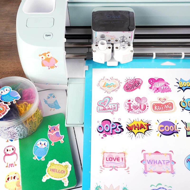 Lzerking Glossy Printable Vinyl Sticker Paper for Printer - 100 Sheets White Self-Adhesive, Quick-Drying Waterproof, for Inkjet & Laser Printers, Compatible with Cricut for Small Business, 8.5x11in - Image 3