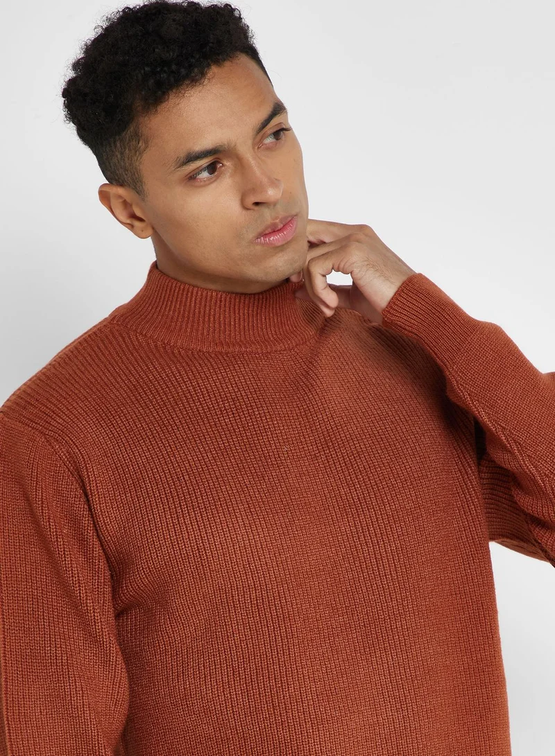 Robert Wood  Space Knit High Neck Sweater for Men | Best Price UAE