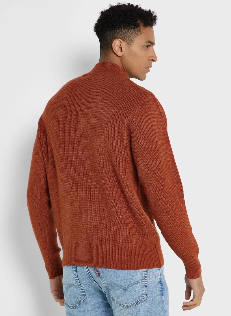 روبرت وود كنزة بياقة عالية محبوكة