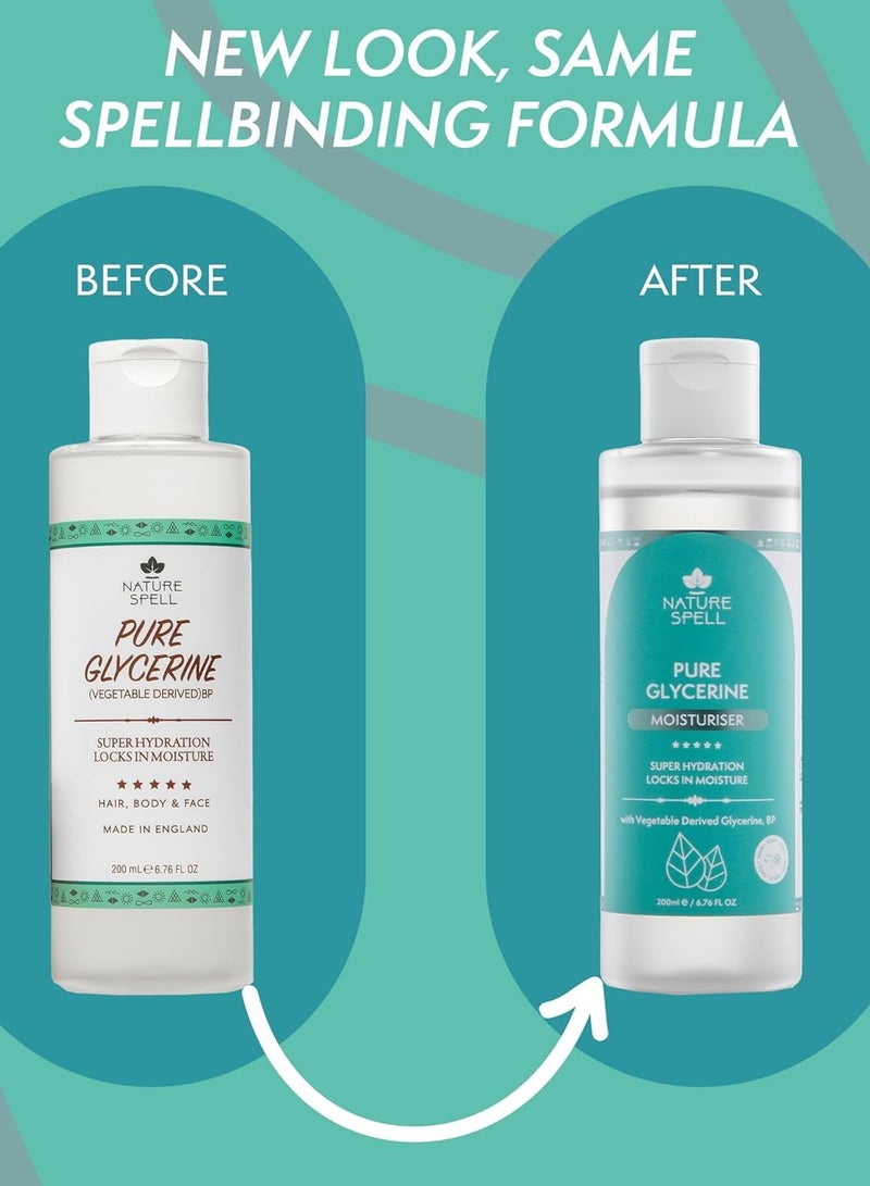 نايتشر سبيل Nature Spell جلسرين نقي 200 مل – ترطيب طبيعي للبشرة والشعر – مستخلص نباتي 100% - Image 3