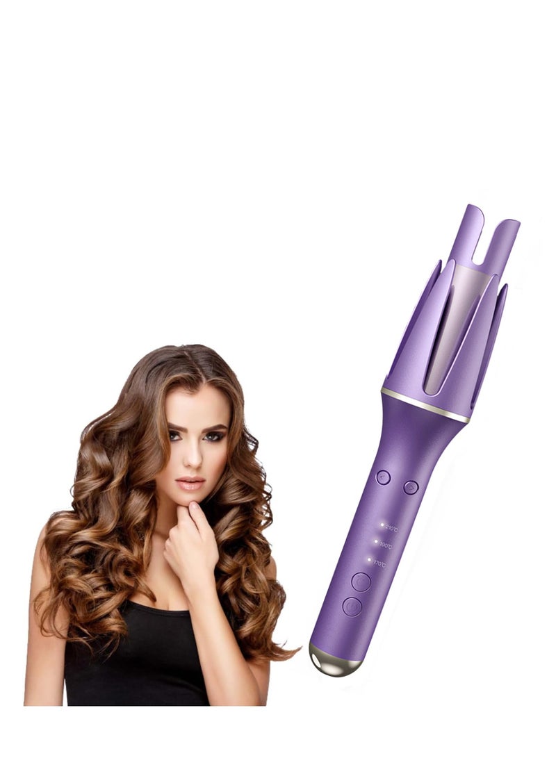 مكواة تجعيد الشعر الأوتوماتيكية، مكواة تجعيد الشعر بجهد مزدوج، هناك 3 درجات حرارة، تسخين سريع خلال 30 ثانية، مضادة للحروق، إيقاف تلقائي، تصفيف يدوم طويلاً - Image 1