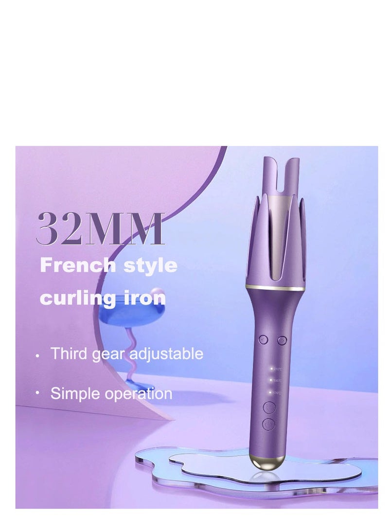 مكواة تجعيد الشعر الأوتوماتيكية، مكواة تجعيد الشعر بجهد مزدوج، هناك 3 درجات حرارة، تسخين سريع خلال 30 ثانية، مضادة للحروق، إيقاف تلقائي، تصفيف يدوم طويلاً - Image 2