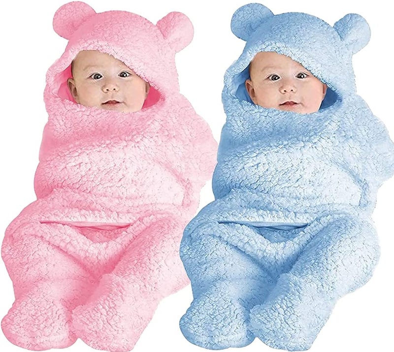BRANDONN Baby Sleeping Bag Newborn Combo Pack of Wearable Wrapper Cum Baby Blanket for Baby Boys and Baby Girls - Image 1