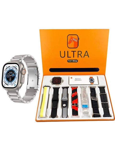 Smart Watch Series 9 Ultra 2.01 Display Works With Android And IOS System With 7 Bracelets