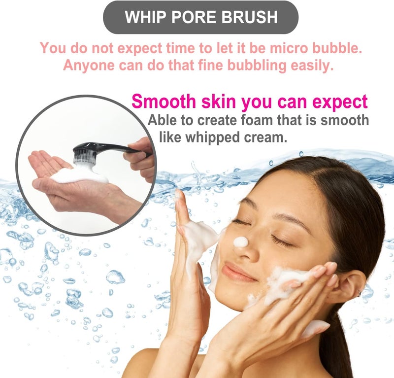 VESS Japanese Soft 'Whip Pore' Face Cleansing Brush - Gentle Exfoliation Tool - Image 5