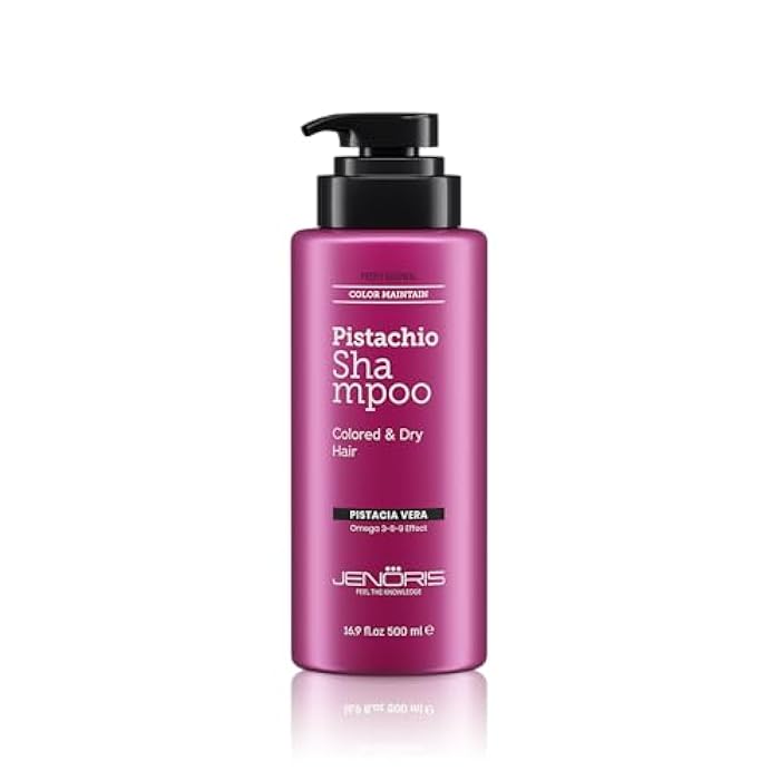 Jenoris Pistachio Shampoo for Color Treated, Dry & Frizzy Hair, 16.9 Fl Oz - Image 1