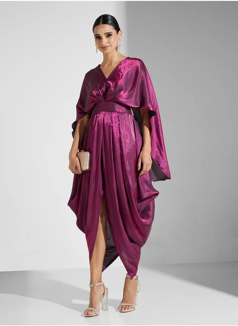 جولدن ابل ROTANA SHIMMER CAPE  DRESS