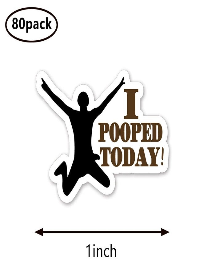 GUVSPTI I Pooped Today Stickers 1in for Scrapbooking, Arts, Craft, Kids DIY, Calendars Journals 80-Pack - Image 3