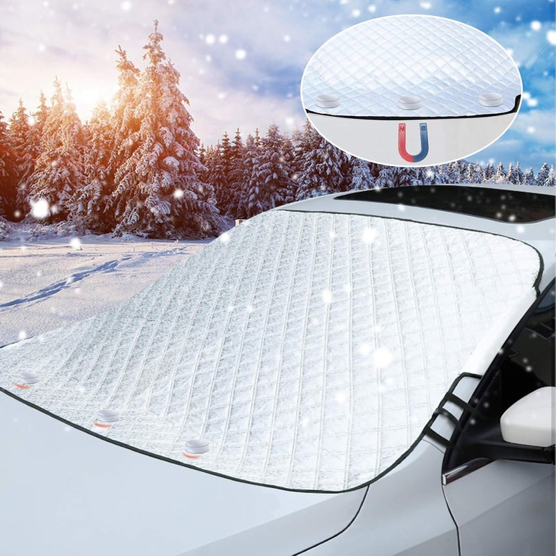 Tevlaphee Magnetic Windscreen Cover - Frost Protector for Cars, 193 x 126 cm - Image 1
