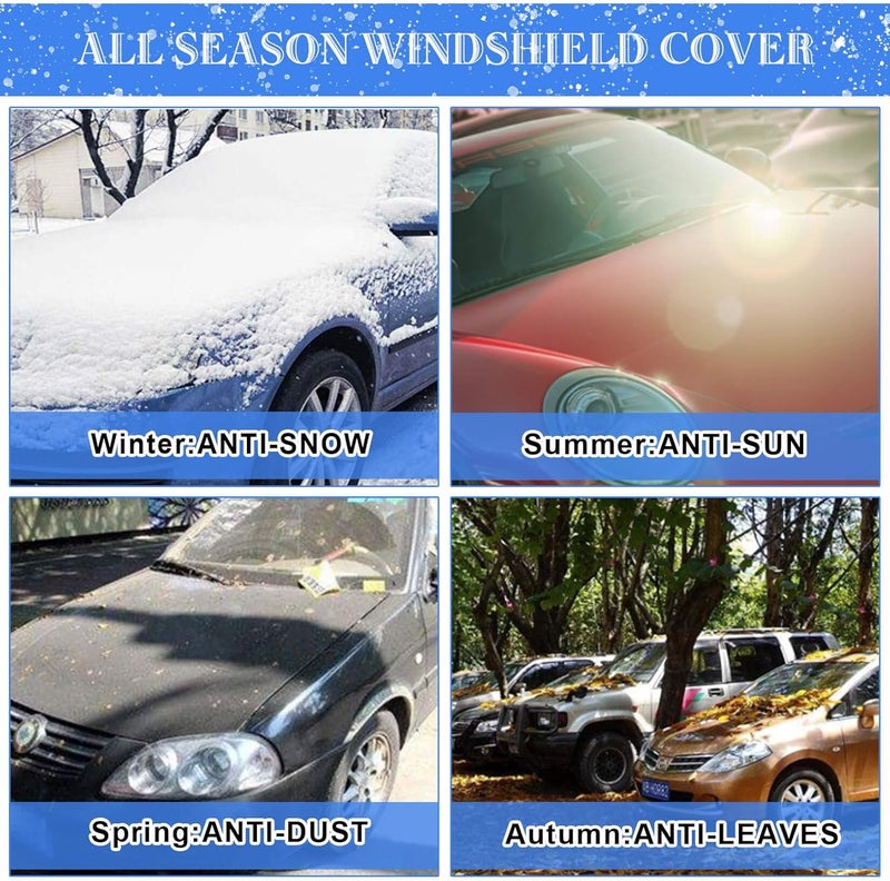 Tevlaphee Magnetic Windscreen Cover - Frost Protector for Cars, 193 x 126 cm - Image 5