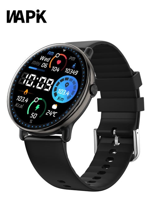 Korean Brand Smart Watch Y6，Business Smartwatch, Waterproof Fitness Watch, Bluetooth Calling, Compatible with Android and iOS, Smart Watch for men, AMOLED Display, Heart Rate Monitoring, Black