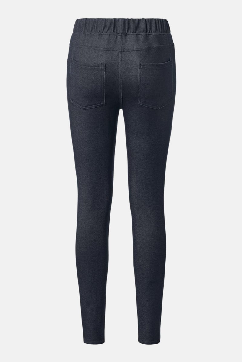 Tchibo Women Solid Leggings, Navy Blue - Image 3