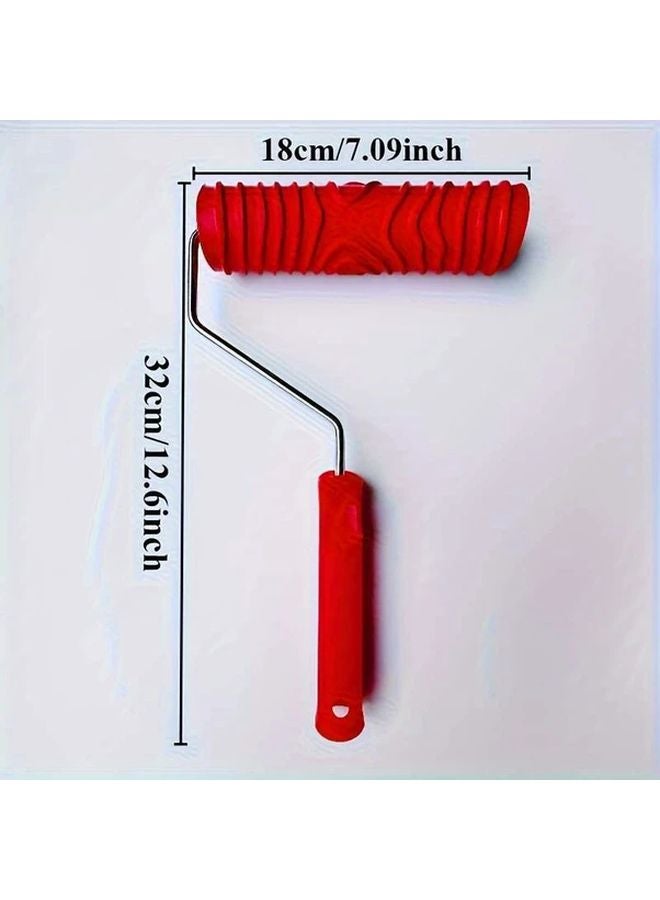 Collection 1 Wood Grain Texture Roller Brush Set For Wall Furniture Cement Surface DIY - Image 1