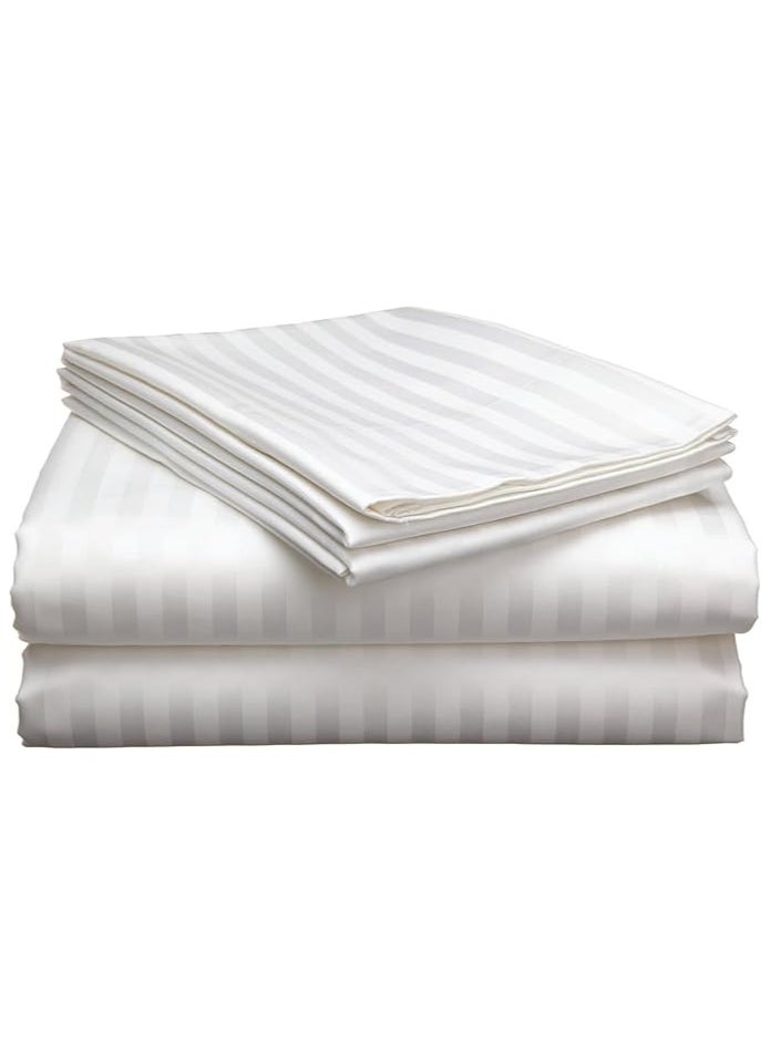 Striped Bedsheet Set 120x200cm 2 Piece Set with 1 White Flat Sheet and 1 Pillowcase 50x75cm - pzsku/ZF803F0B923F28AF1677EZ/45/_/1717393196/ef319000-d97c-4ce3-86f3-ecfe63abde17