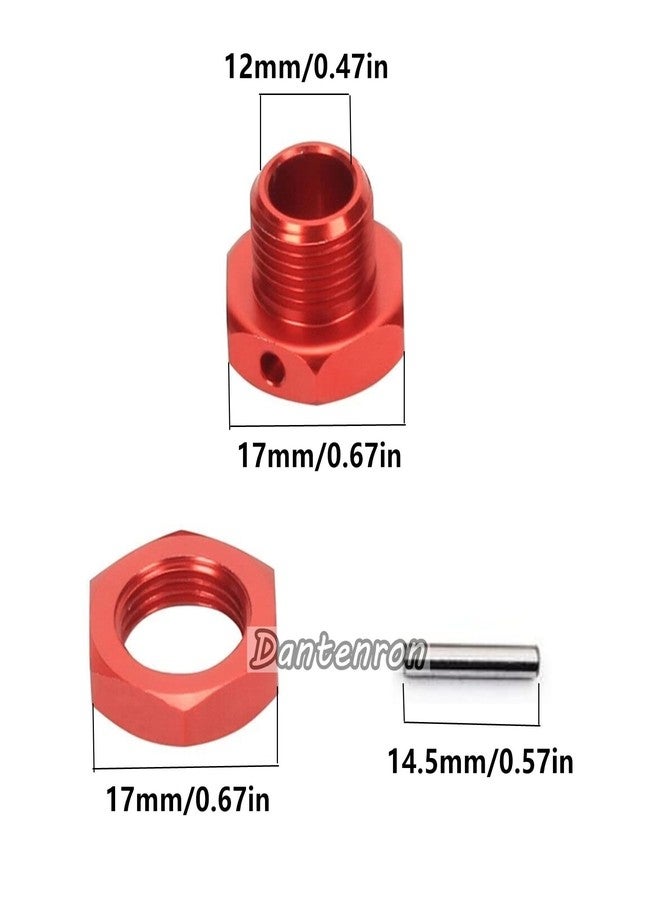 Dantenron RC Aluminum 17mm Wheel Hex Nuts with Wheel Hub Wrench Repair Tool Set Upgrades Part for 1/8 RC Cars Trucks Off Road Buggy Arrma Typhon Kraton 6S 3S Traxxas E-Maxx E-Revo Mojave (Silvery) - Image 5