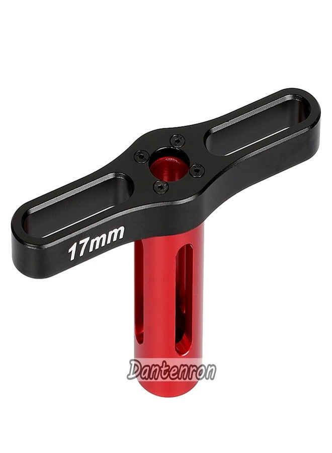 Dantenron RC Aluminum 17mm Wheel Hex Nuts with Wheel Hub Wrench Repair Tool Set Upgrades Part for 1/8 RC Cars Trucks Off Road Buggy Arrma Typhon Kraton 6S 3S Traxxas E-Maxx E-Revo Mojave (Silvery) - Image 2