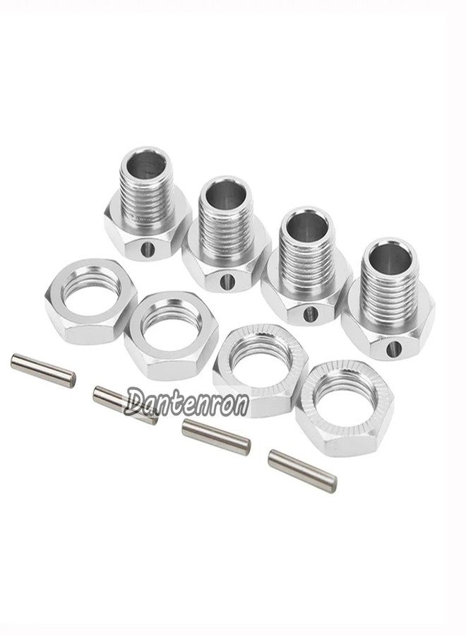Dantenron RC Aluminum 17mm Wheel Hex Nuts with Wheel Hub Wrench Repair Tool Set Upgrades Part for 1/8 RC Cars Trucks Off Road Buggy Arrma Typhon Kraton 6S 3S Traxxas E-Maxx E-Revo Mojave (Silvery) - Image 4